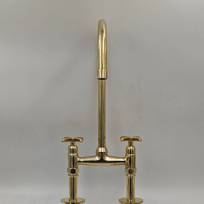 Unlacquered Brass Kitchen Set – Bridge Faucet