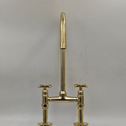 Unlacquered Brass Kitchen Set – Bridge Faucet