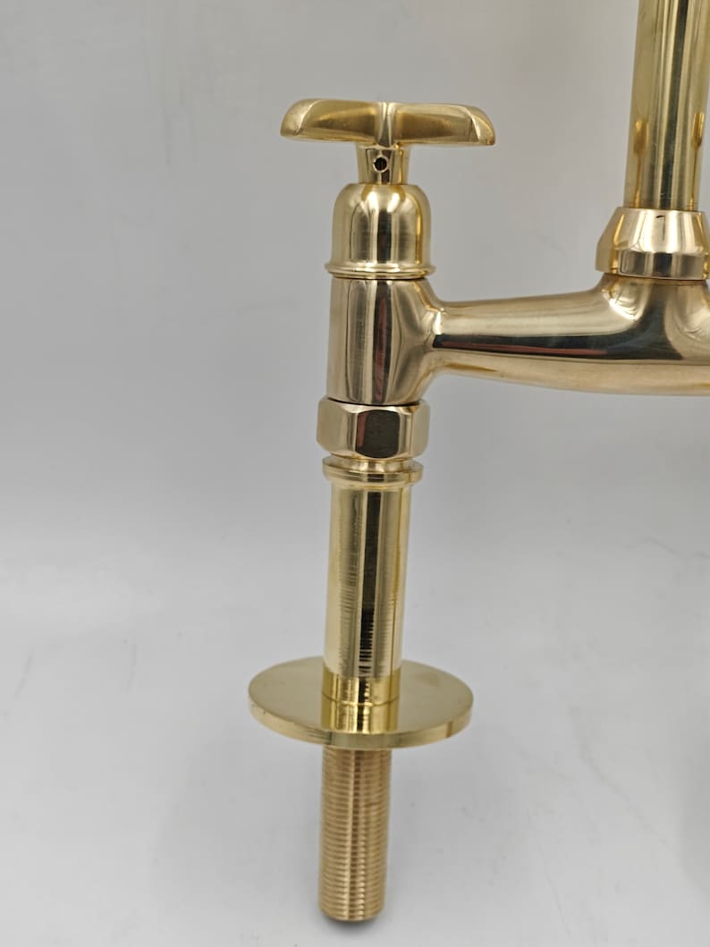 Unlacquered Brass Kitchen Set – Bridge Faucet