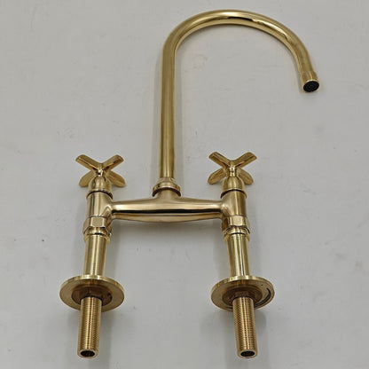 Unlacquered Brass Kitchen Set – Bridge Faucet