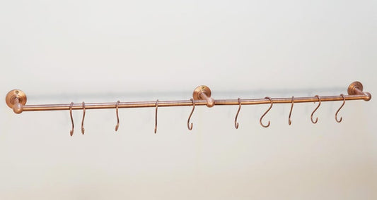 Solid Brass S Hooks Wall Mounted Kitchen Rack