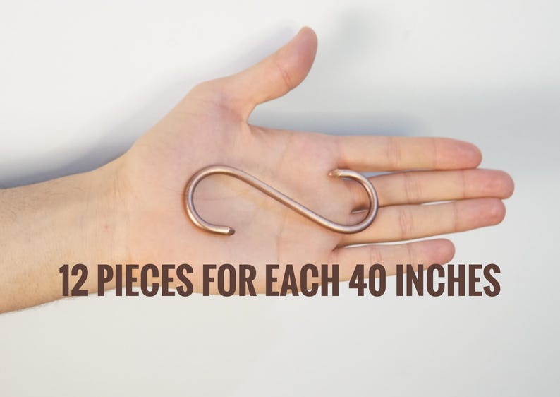 Solid Brass S Hooks Wall Mounted Kitchen Rack