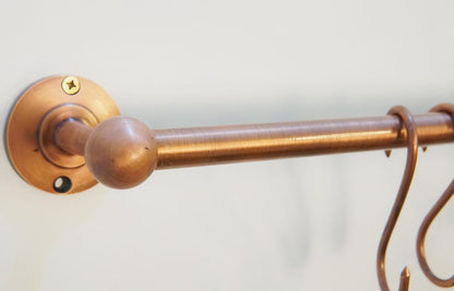 Solid Brass S Hooks Wall Mounted Kitchen Rack