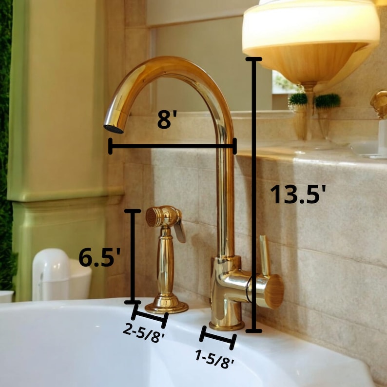 Modern Unlacquered Brass Vanity Faucet