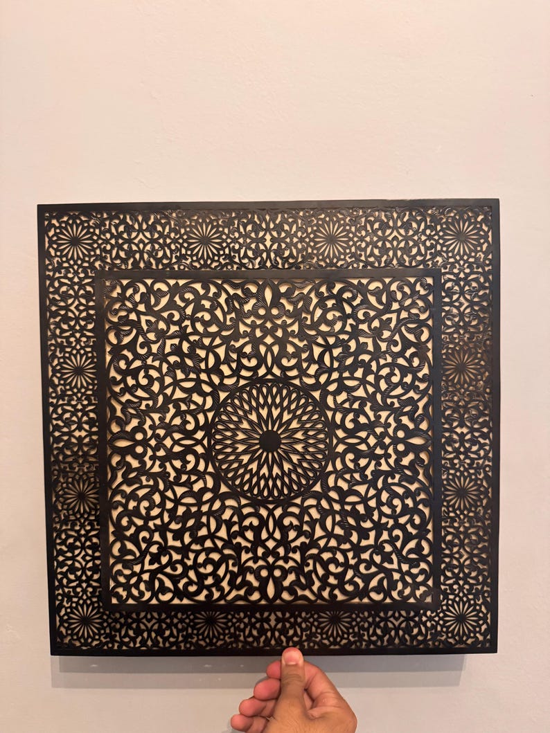 Tiered Moroccan Filigree Brass Flush Mount