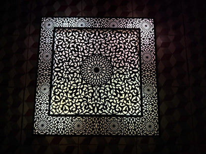 Tiered Moroccan Filigree Brass Flush Mount