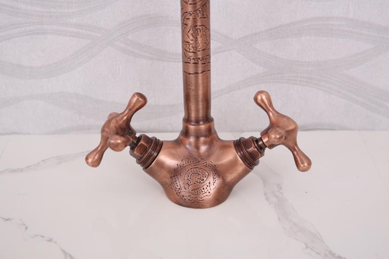 Hammered Brass Bathroom Faucet
