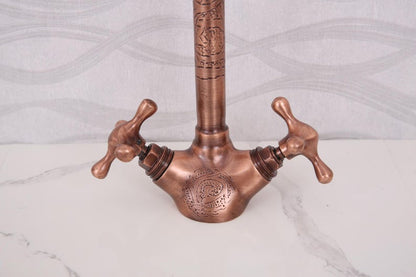Hammered Brass Bathroom Faucet