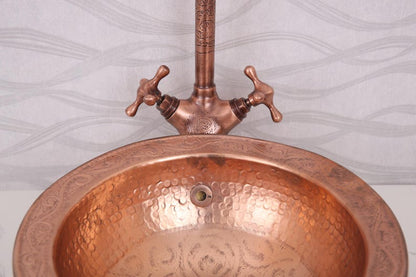 Hammered Brass Bathroom Faucet