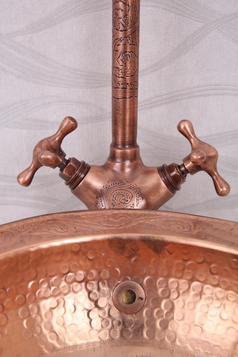Hammered Brass Bathroom Faucet