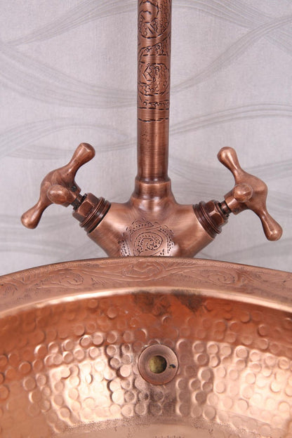 Hammered Brass Bathroom Faucet