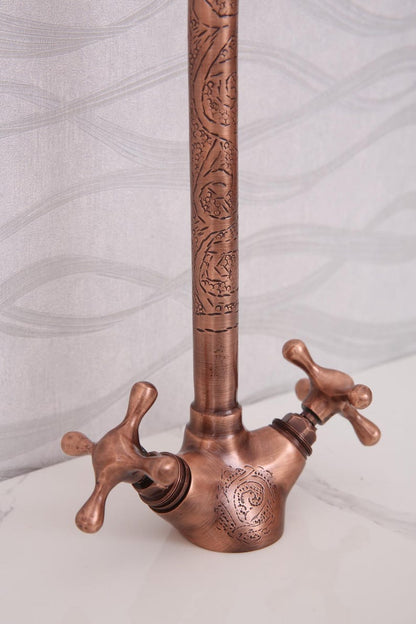 Hammered Brass Bathroom Faucet