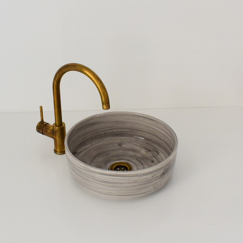 Unlacquered Brass Bathroom Faucet