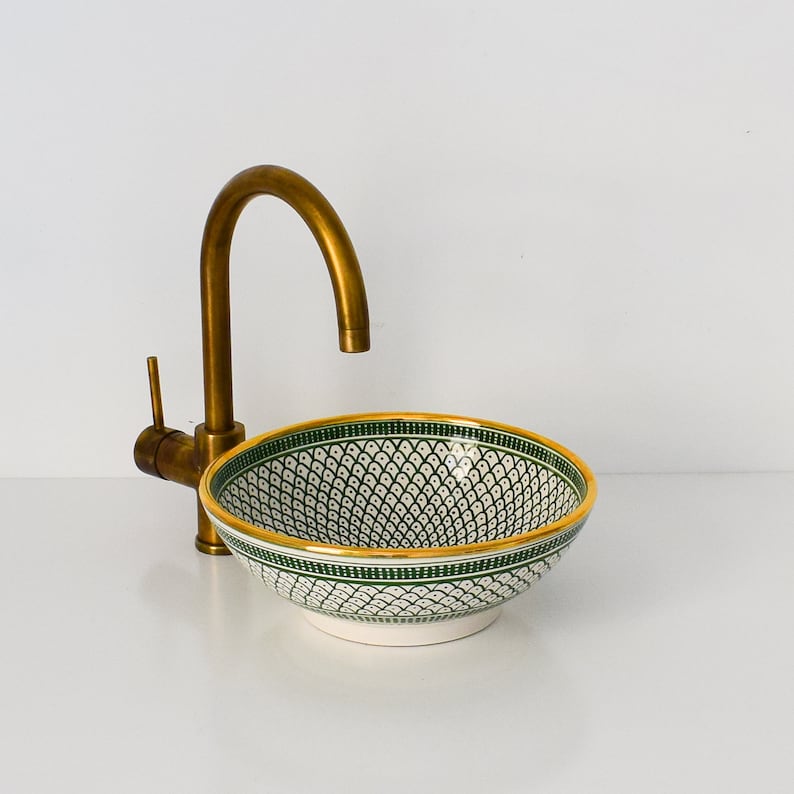 Unlacquered Brass Bathroom Faucet