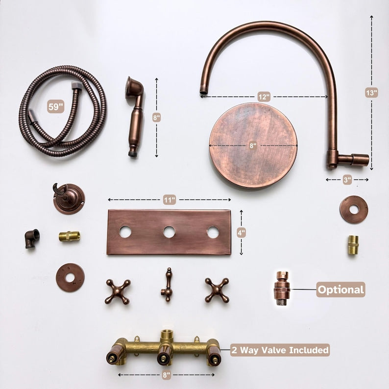 Hand-Forged Moroccan Copper Bathroom Suite