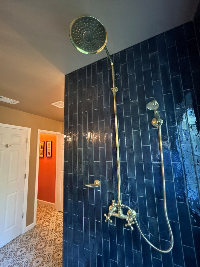 Unlacquered Brass Moroccan Shower System