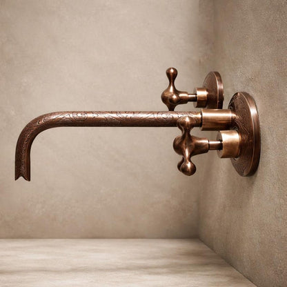 Unlacquered Copper Moroccan Wall-Mount Faucet