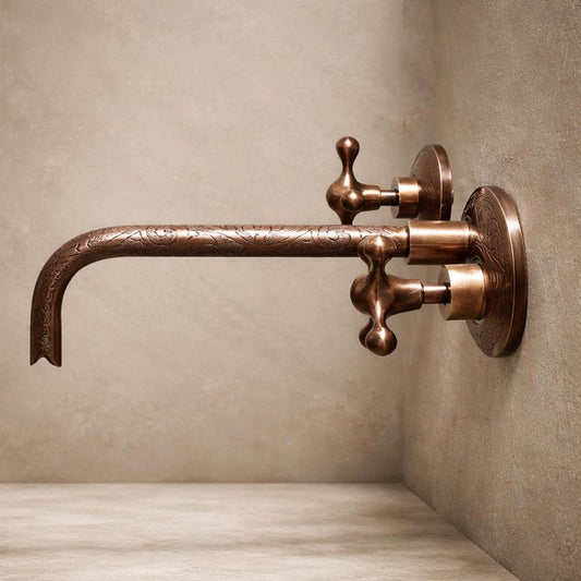 Unlacquered Copper Moroccan Wall-Mount Faucet