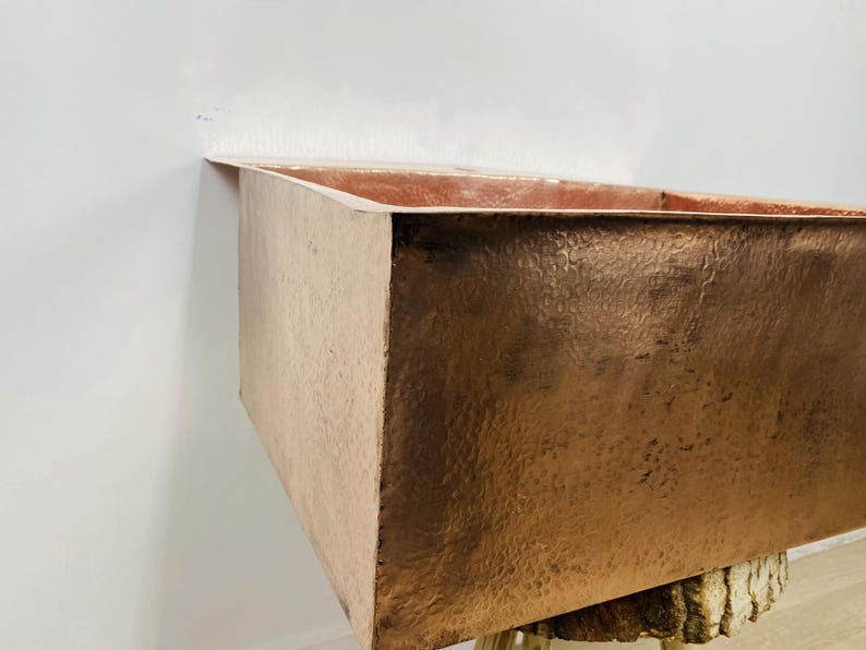 Hand-Hammered Pure Copper Farmhouse Sink