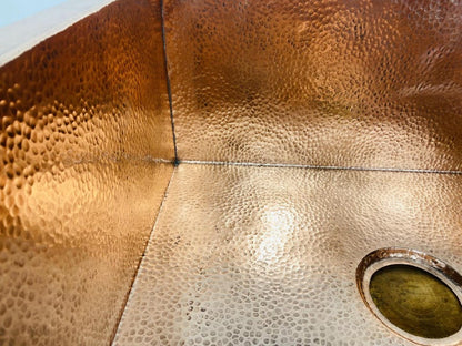 Hand-Hammered Pure Copper Farmhouse Sink