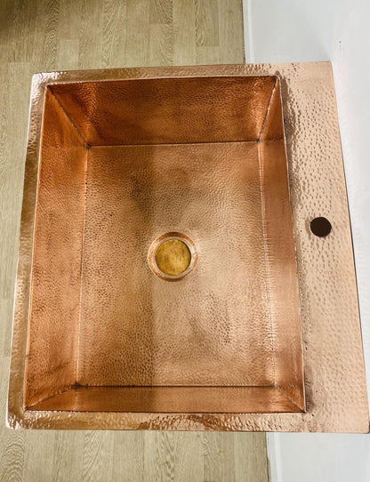 Hand-Hammered Pure Copper Farmhouse Sink