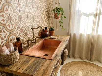 Hand-Hammered Pure Copper Farmhouse Sink