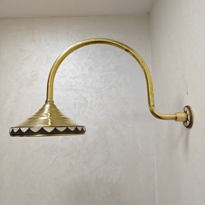 Handcrafted Inlaid Brass Shower System