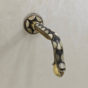Handcrafted Inlaid Brass Shower System