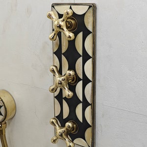 Handcrafted Inlaid Brass Shower System
