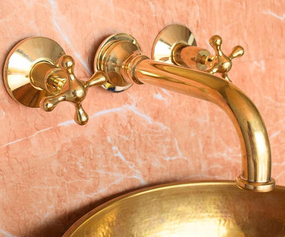 Engraved Moroccan Wall-Mount Faucet