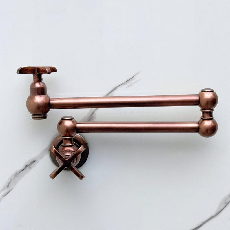 Antique Copper Wall Mount Pot Filler