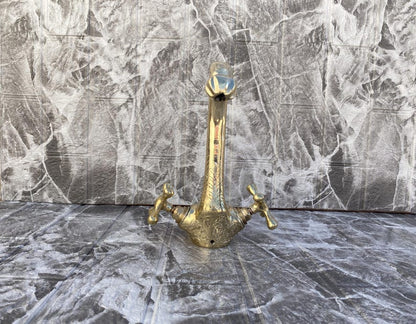Engraved Brass Gooseneck Faucet
