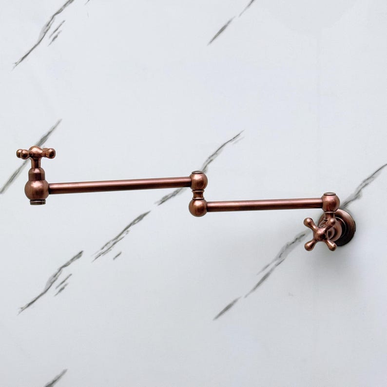 Antique Copper Wall Mount Pot Filler
