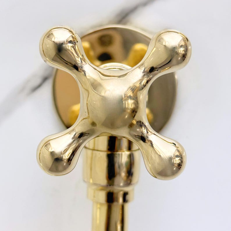 Polished Brass Wall Mount Pot Filler Faucet