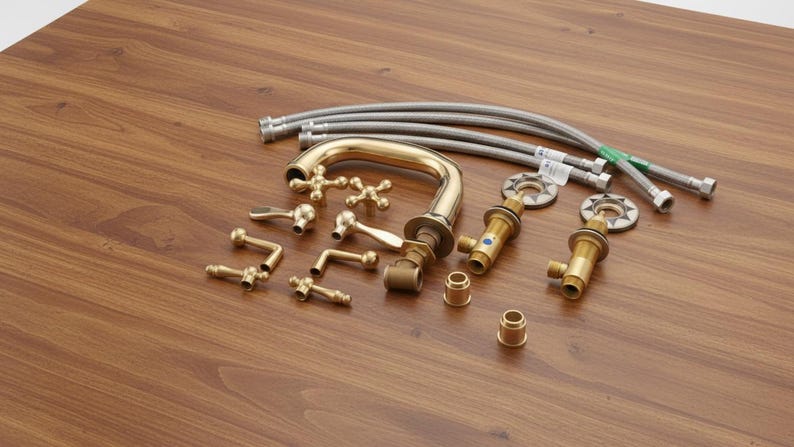 Moroccan Mosaic Brass Bridge Faucet