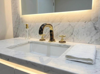 Moroccan Mosaic Brass Widespread Faucet