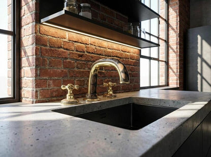 Moroccan Mosaic Brass Widespread Faucet