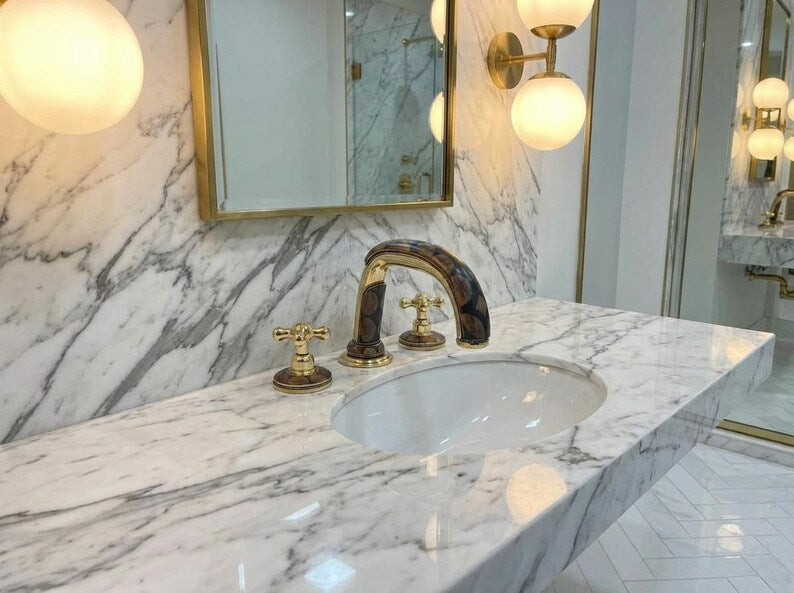 Moroccan Mosaic Brass Widespread Faucet