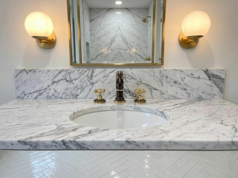 Moroccan Mosaic Brass Widespread Faucet