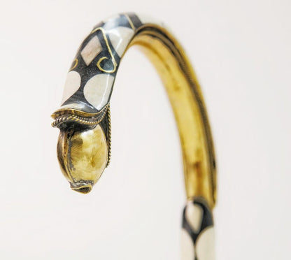 Black & White Moroccan Mosaic Brass Faucet