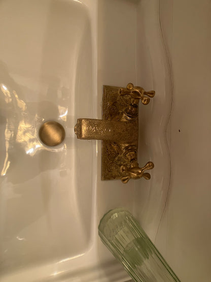 Engraved Brass Bathroom Faucet