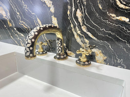 Moroccan Mosaic Brass Bridge Faucet