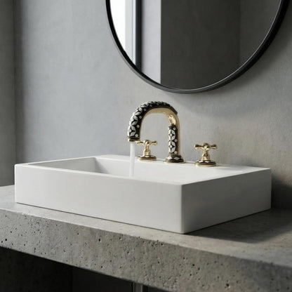 Moroccan Mosaic Brass Bridge Faucet