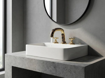 Moroccan Mosaic Brass Widespread Faucet