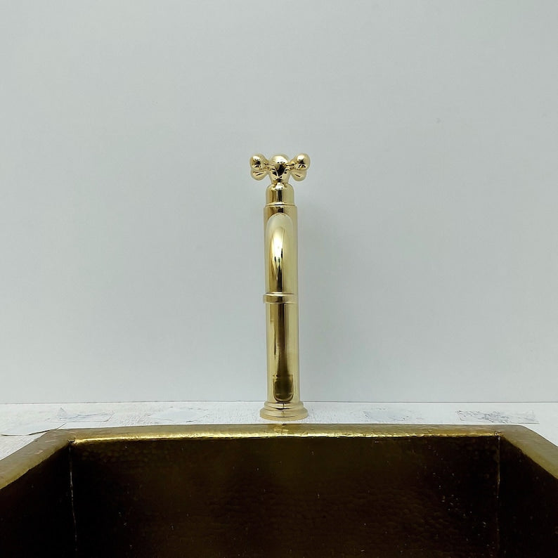 Tall Polished Brass Faucet