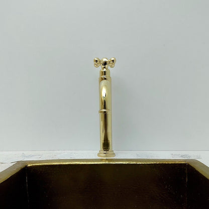 Tall Polished Brass Faucet