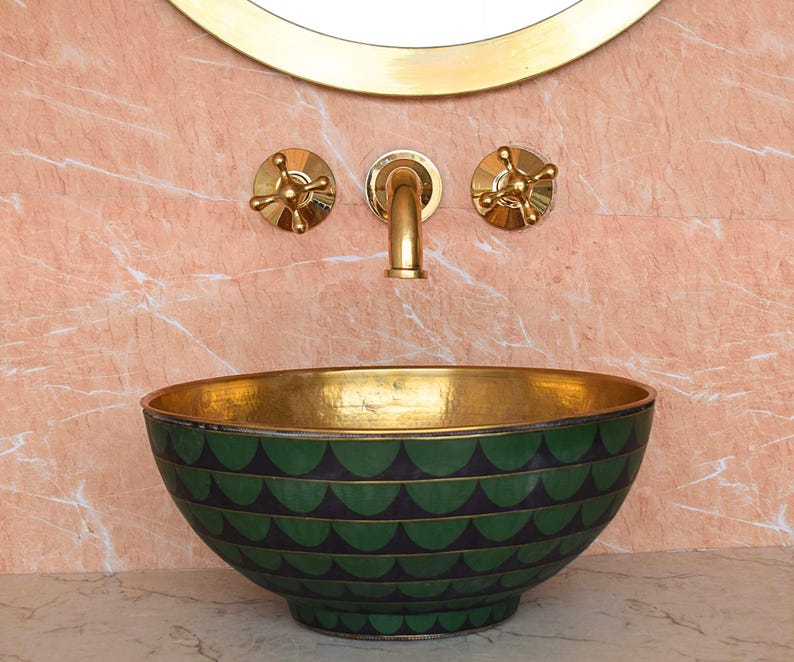 Engraved Moroccan Wall-Mount Faucet