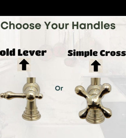 Deck Mounted Unlacquered Brass Pot Filler Faucet