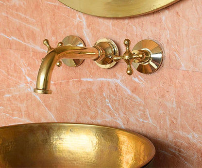 Engraved Moroccan Wall-Mount Faucet