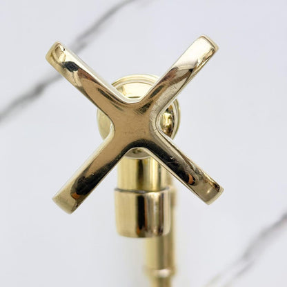 Polished Brass Wall Mount Pot Filler Faucet